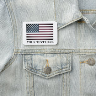 American flag custom name tags