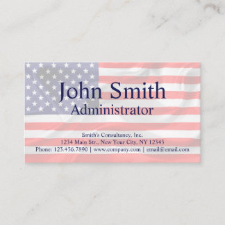 American Flag customisable Business Card