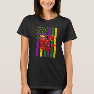 American Flag Dabbing Crawfish Dab Dance In Mardi T-Shirt