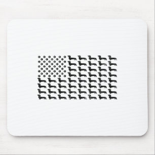 American Flag Dachshund Dog Paw Lover Patriotic 4t Mouse Mat