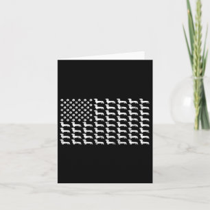 American Flag Dachshund Patriotic Dog Dad Mum 4th Card