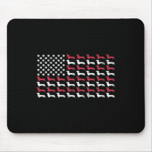 American Flag Dachshund Patriotic Dog Men Women 4t Mouse Mat