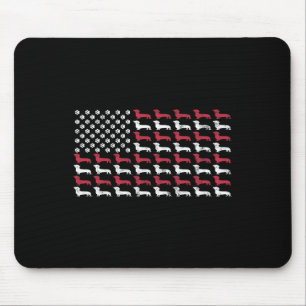 American Flag Dachshund Patriotic Dog Men Women 4t Mouse Mat