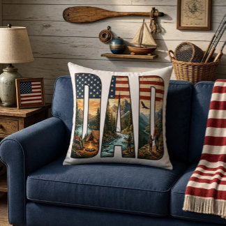 American Flag DAD Cushion