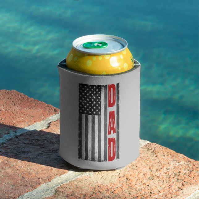 AMERICAN FLAG, DADDY, 4TH OF JULY, FATHERS DAY  CAN COOLER (In Situ Pool)