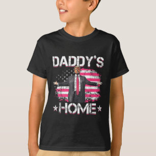 American Flag Daddys Home Trump 2024 Patriotic  T-Shirt