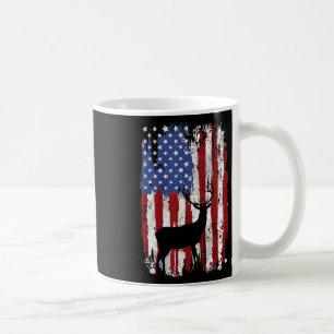 American Flag Deer Hunters Deer On American Flag Coffee Mug