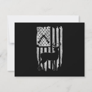 American Flag Deer Hunting Patriotic Hunter Men Wo Invitation