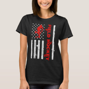 American Flag Defender Goalkeeper Scoring Field Ho T-Shirt