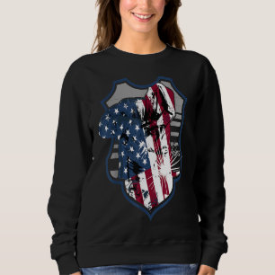 American Flag Design Patriotic Usa Welder Gift Sweatshirt