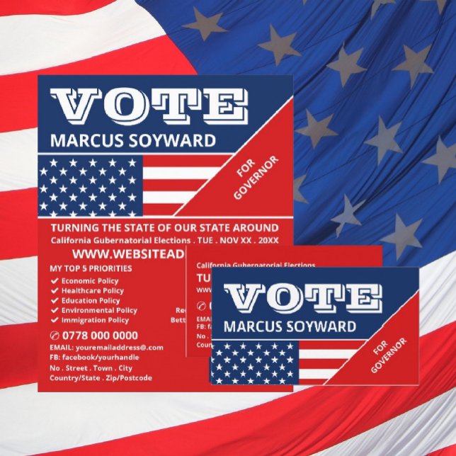 American Flag Design, Political Campaigner Advert Flyer (Creator Uploaded)