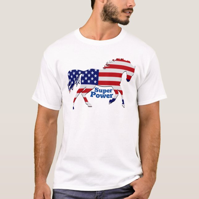 American Flag Design  T-Shirt (Front)