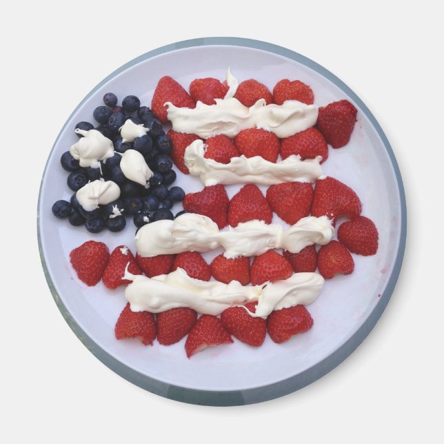 American Flag Dessert Magnet (Front)