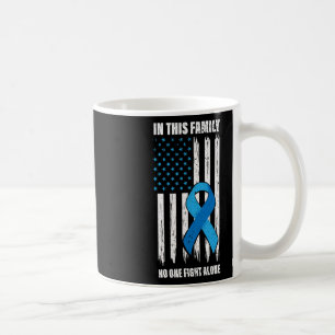 American Flag Diabetes Support Type 1 Blue Ribbon  Coffee Mug