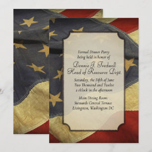 American Flag Dinner Party Invitation
