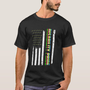 American Flag Disability Pride Month Wear USA T-Shirt