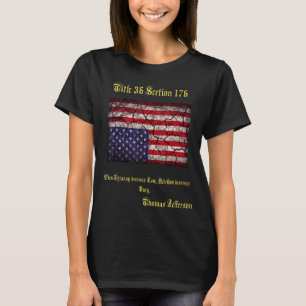 American Flag Distress Upside Down Patriot Pavemen T-Shirt