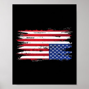American Flag Distress Upside Down Patriotic Usa 4 Poster