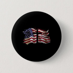 American Flag Distress Upside Down United States U 6 Cm Round Badge