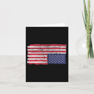 American Flag Distress Upside Down United States U Card