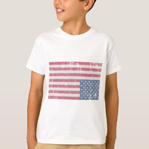 American Flag Distress Upside Down United States U T-Shirt