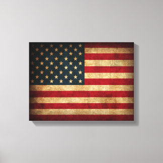 American Flag Distressed Canvas Print
