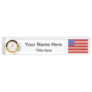 American Flag   DIY Name and Title Nameplate