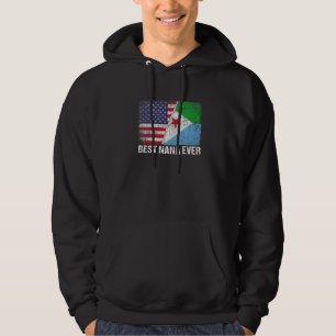 American Flag & Djibouti Flag Best Nana Ever Famil Hoodie