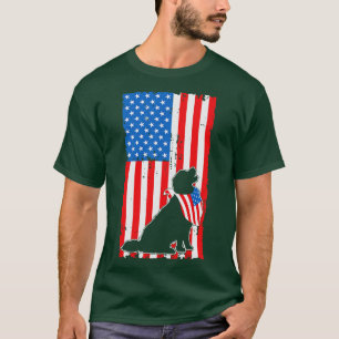 American Flag Dog 4th Of July T-Shirt