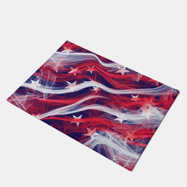 American flag door mat (Angled)