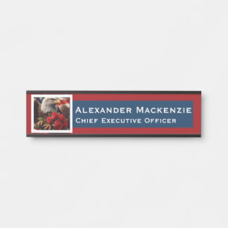 American Flag Door Sign Signs Office Name Plate