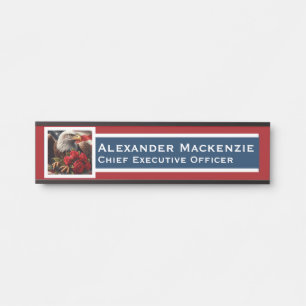 American Flag Door Sign Signs Office Name Plate