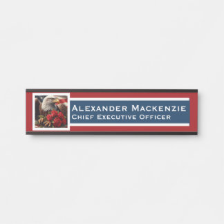 American Flag Door Sign Signs Office Name Plate