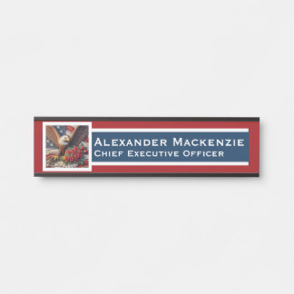 American Flag Door Sign Signs Office Name Plate