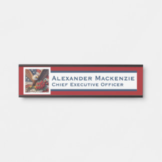 American Flag Door Sign Signs Office Name Plate