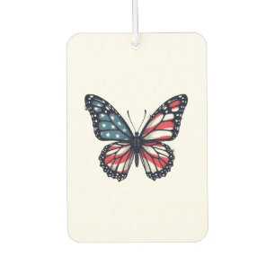American Flag Dragonfly Patriotic 4th of July Red Car Air Freshener