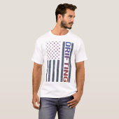 American Flag Drifting Drift T-Shirt (Front Full)
