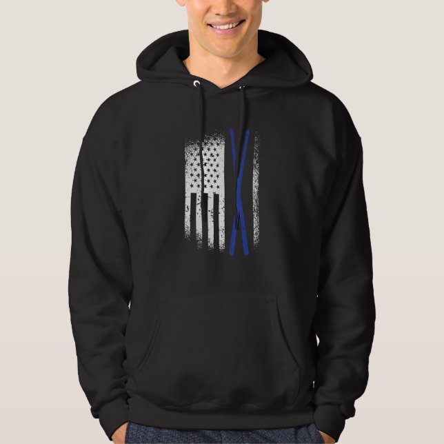 American Flag Drumsticks Hoodie (Front)