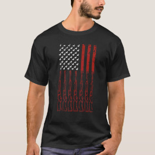 American Flag Duck Hunting Ducks Hunters Vintage T-Shirt