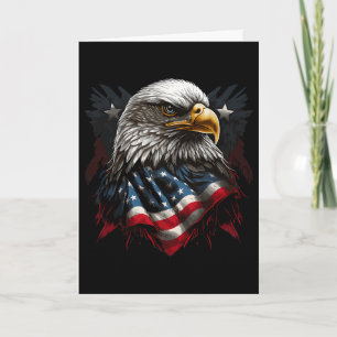American Flag Eagle 4th Of July Independence Day P Card