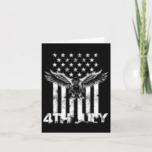 American Flag Eagle 4th Of July Independence Day P Card