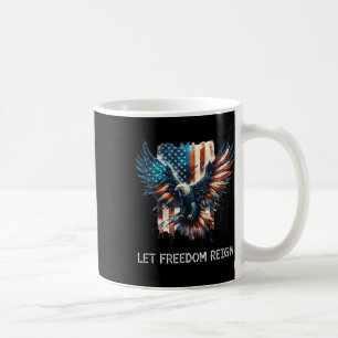 American Flag Eagle 4th Of July Shirt Let Freedom Coffee Mug