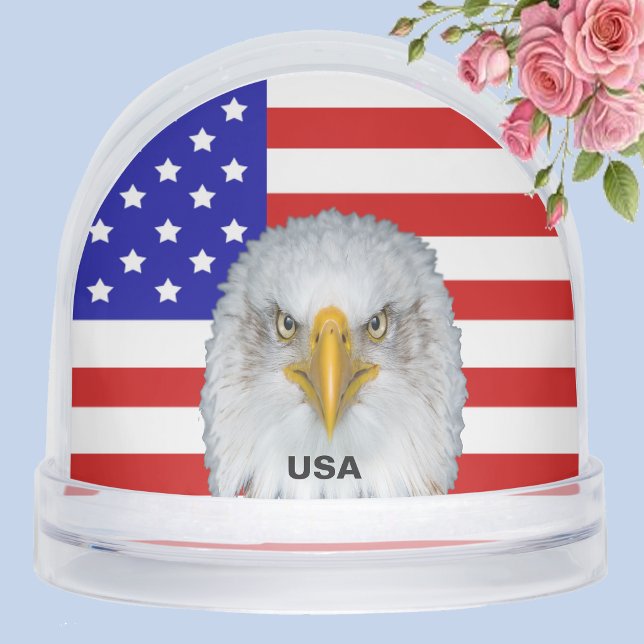 American Flag, Eagle and Text Snowglobe (Creator Uploaded)
