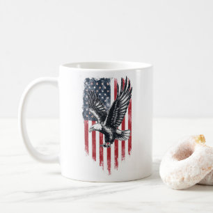 American Flag & Eagle Gift – Patriotic Father’s  Coffee Mug