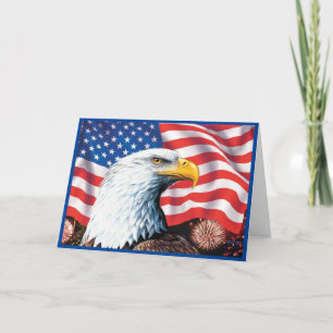 American Flag Eagle Holiday Card