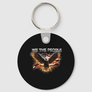 American Flag Eagle Independence Day USA 4Th of Key Ring