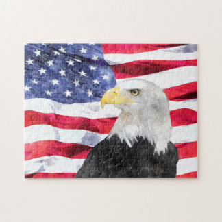 AMERICAN FLAG & EAGLE JIGSAW PUZZLE