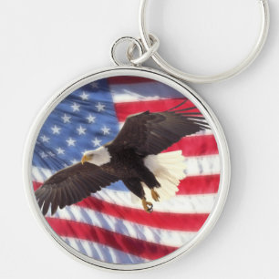 American Flag & Eagle Keychain