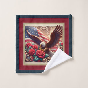 American Flag Eagle Patriotic Towel Set