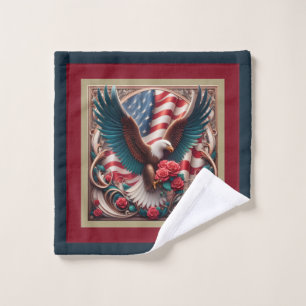 American Flag Eagle Patriotic Towel Set